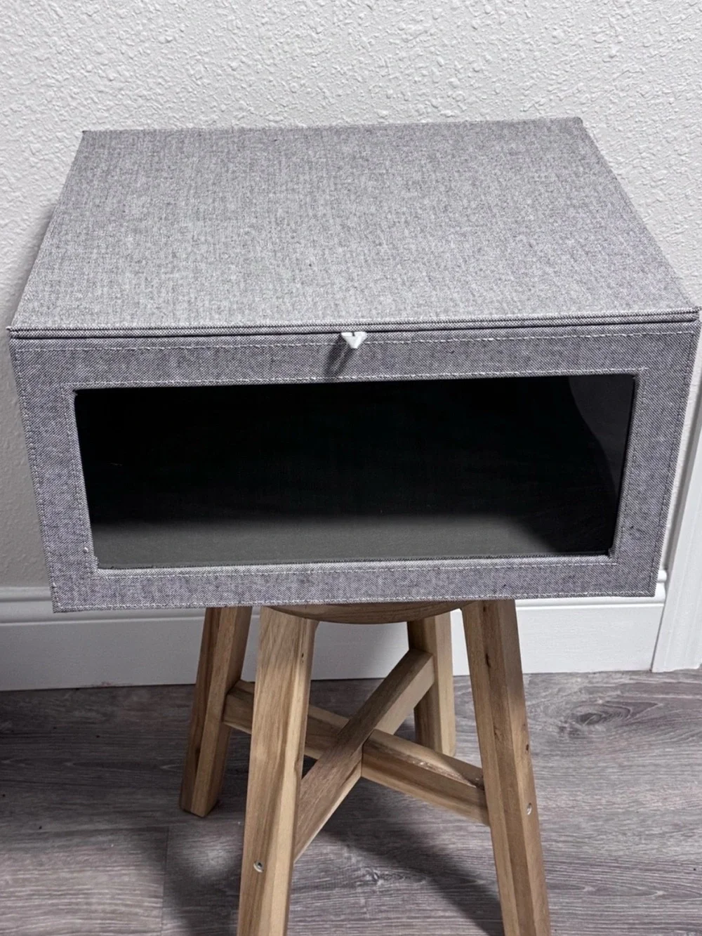Cambridge Drop-Front Sweater Box in Grey - The Container Store EUC